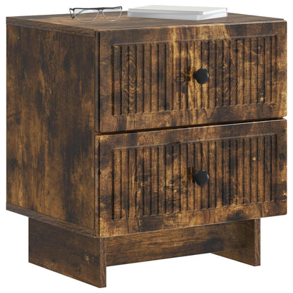 vidaXL Bedside Cabinet Smoked Oak 43 x 34.5 x 47.5 cm Engineered Wood