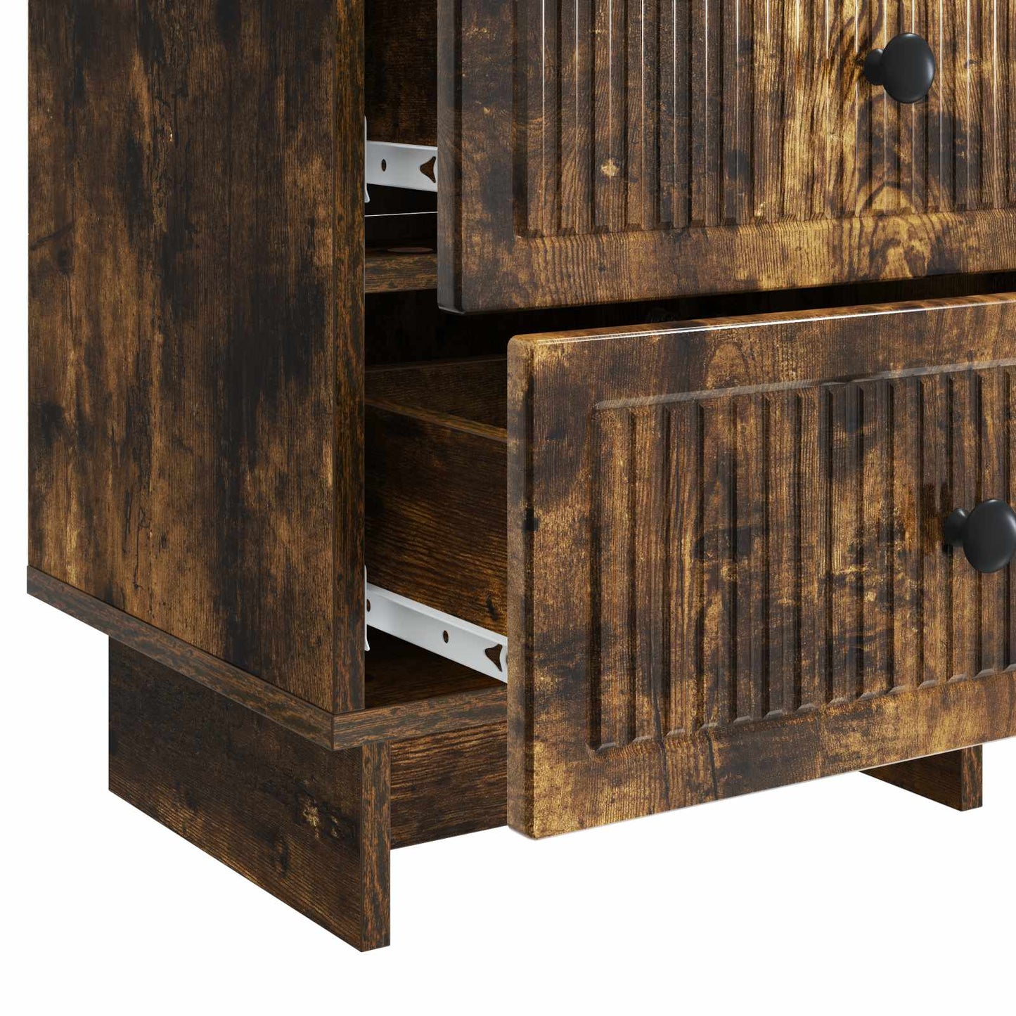 vidaXL Bedside Cabinet 2 pcs Smoked Oak 43 x 34.5 x 47.5 cm