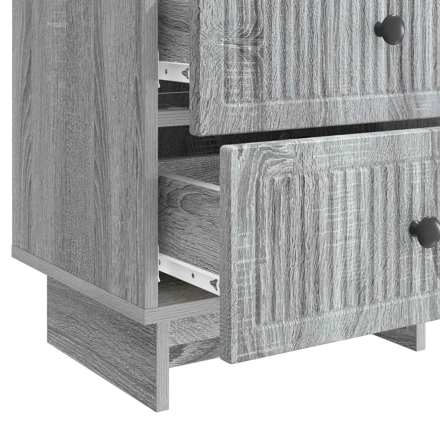 vidaXL Bedside Cabinet Grey Sonoma 43 x 34.5 x 47.5 cm Engineered Wood