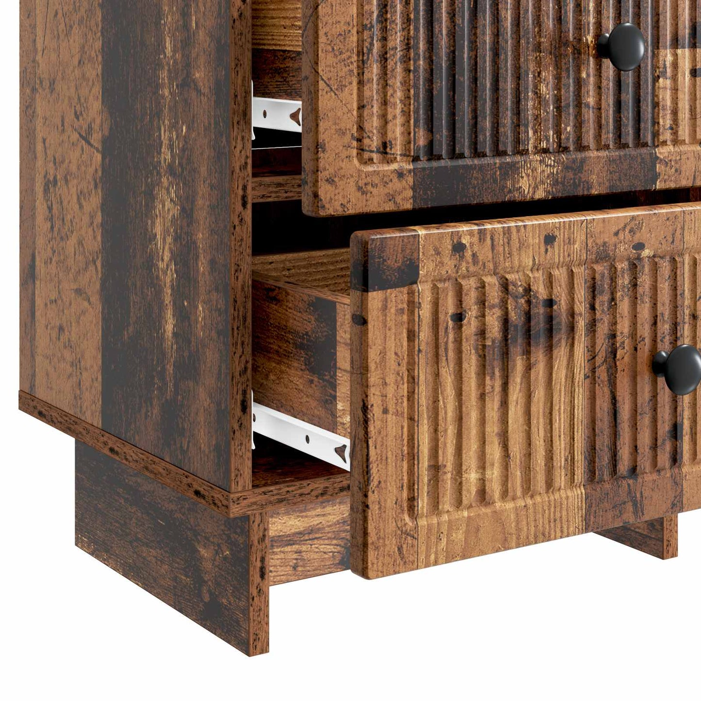 vidaXL Bedside Cabinet 2 pcs Old Wood 43 x 34.5 x 47.5 cm