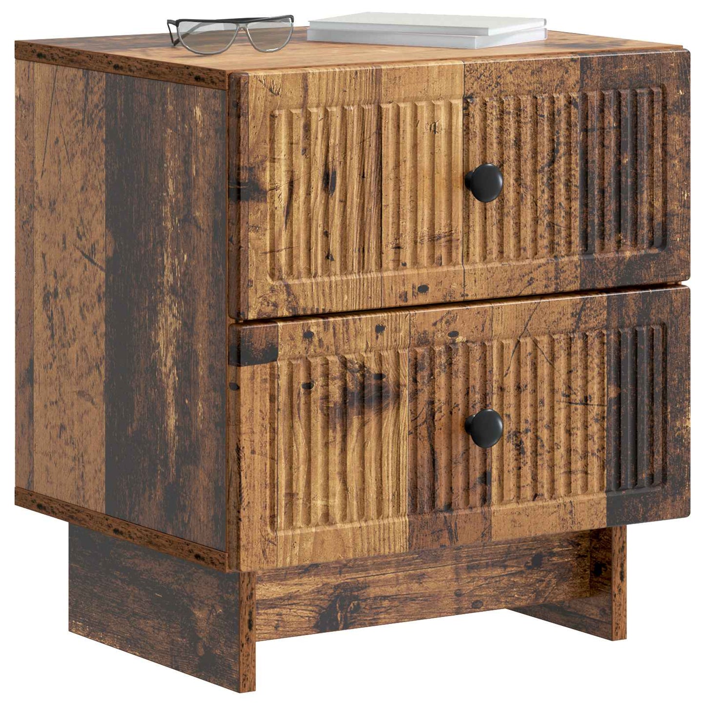 vidaXL Bedside Cabinet 2 pcs Old Wood 43 x 34.5 x 47.5 cm