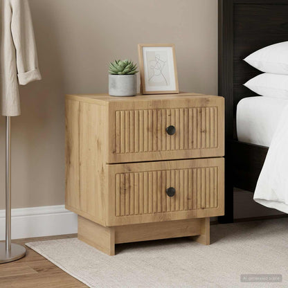 vidaXL Bedside Cabinet 2 pcs Artisan Oak 43 x 34.5 x 47.5 cm