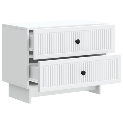vidaXL Bedside Cabinet White 62 x 34.5 x 47.5 cm Engineered Wood