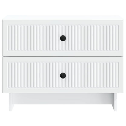 vidaXL Bedside Cabinet White 62 x 34.5 x 47.5 cm Engineered Wood