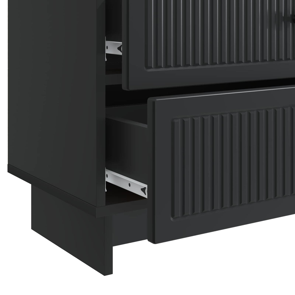 vidaXL Bedside Cabinet Black 62 x 34.5 x 47.5 cm Engineered Wood