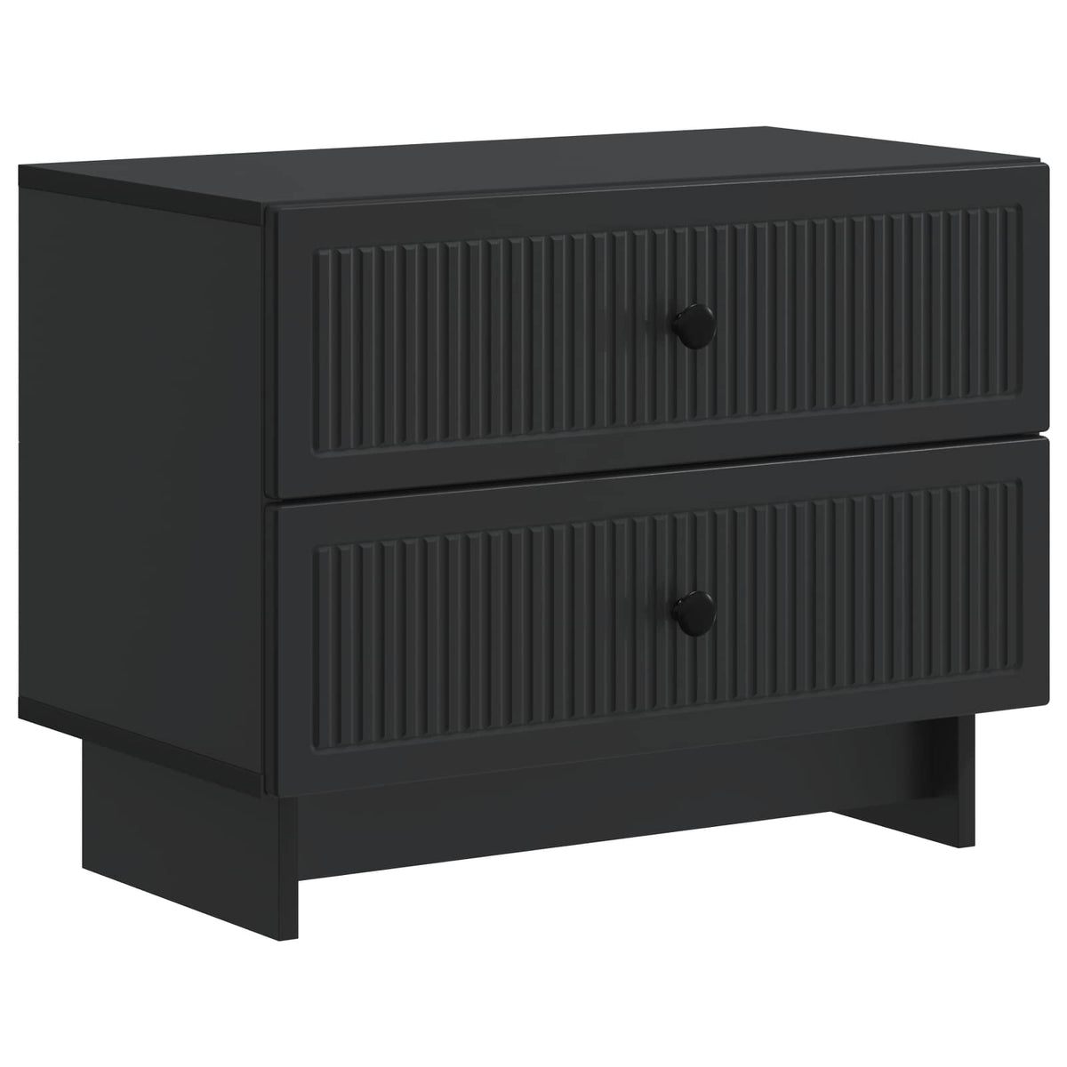 vidaXL Bedside Cabinet Black 62 x 34.5 x 47.5 cm Engineered Wood