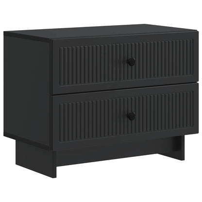 vidaXL Bedside Cabinet Black 62 x 34.5 x 47.5 cm Engineered Wood