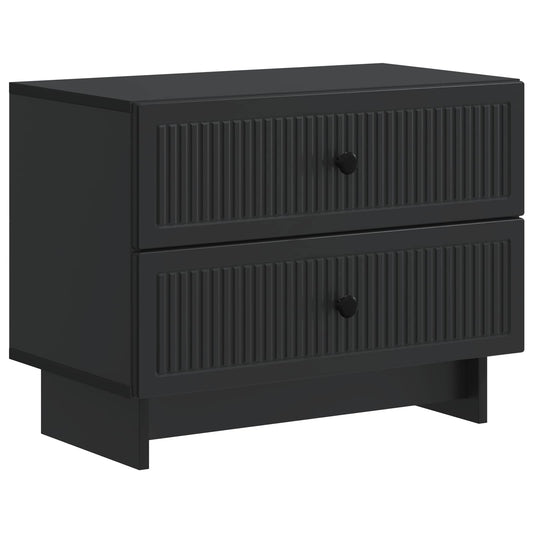 vidaXL Bedside Cabinet Black 62 x 34.5 x 47.5 cm Engineered Wood
