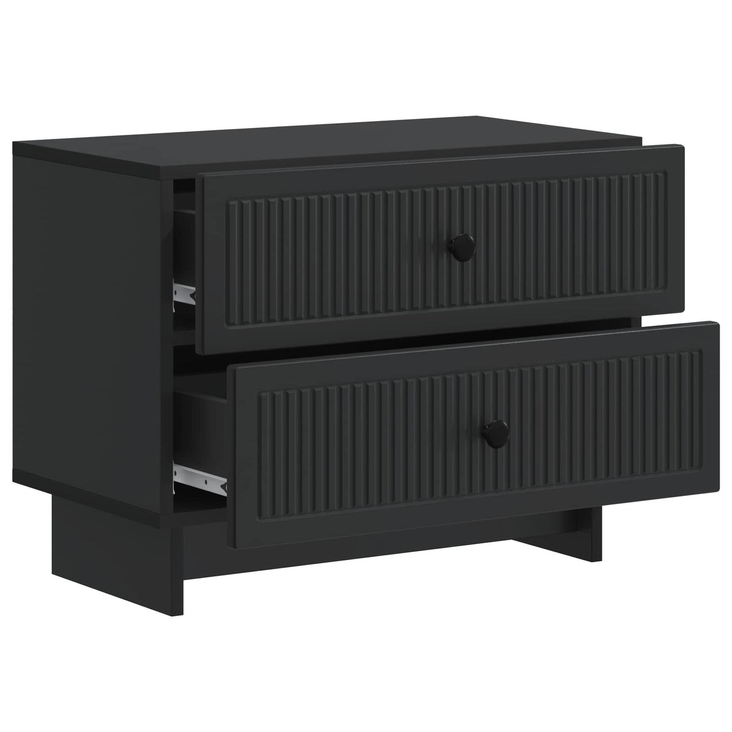 vidaXL Bedside Cabinet Black 62 x 34.5 x 47.5 cm Engineered Wood