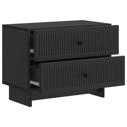 vidaXL Bedside Cabinet Black 62 x 34.5 x 47.5 cm Engineered Wood