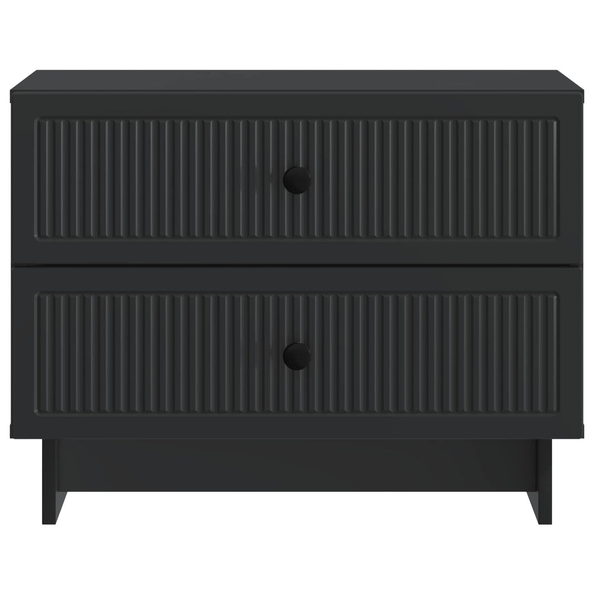 vidaXL Bedside Cabinet Black 62 x 34.5 x 47.5 cm Engineered Wood