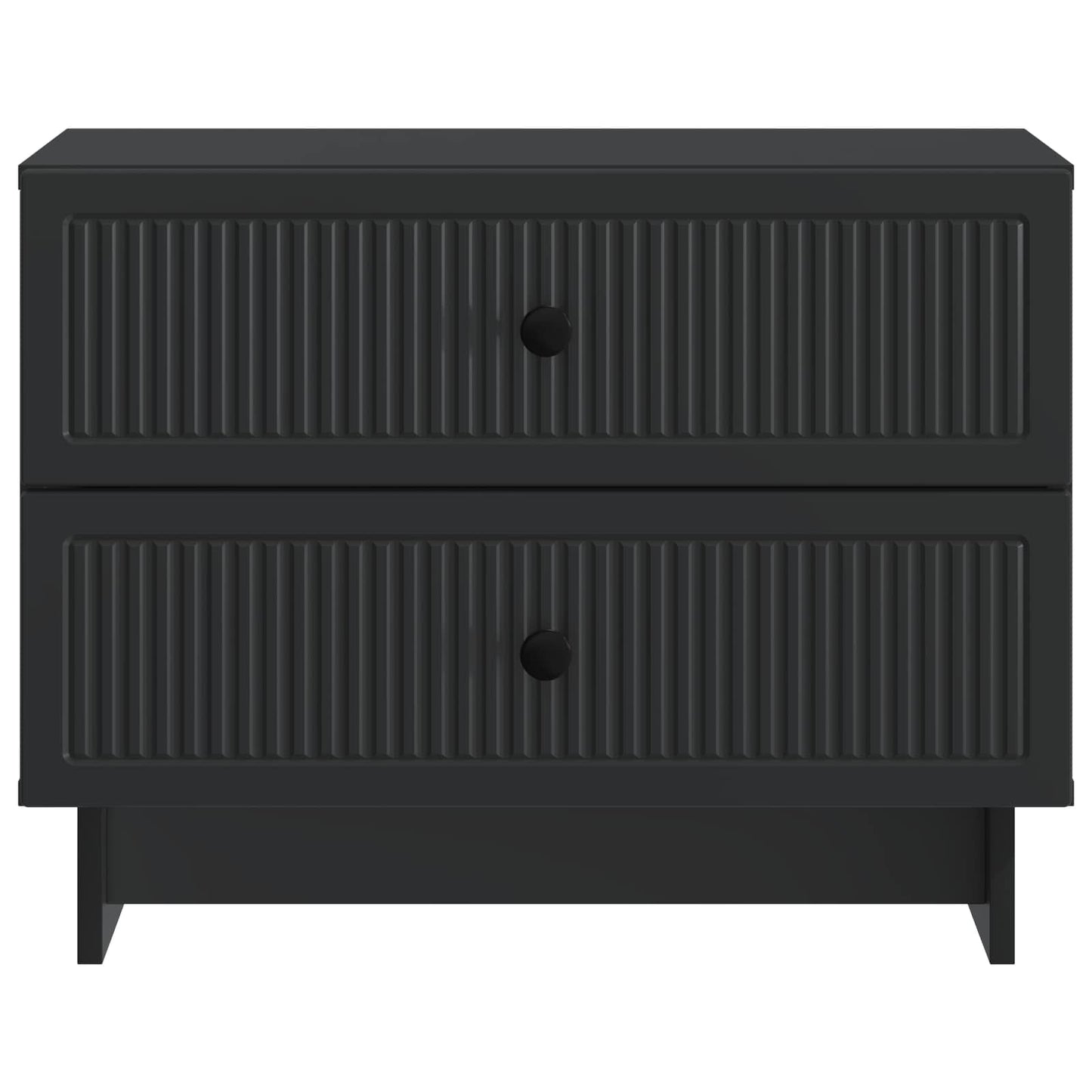 vidaXL Bedside Cabinet Black 62 x 34.5 x 47.5 cm Engineered Wood