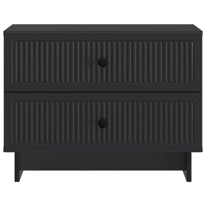 vidaXL Bedside Cabinet Black 62 x 34.5 x 47.5 cm Engineered Wood