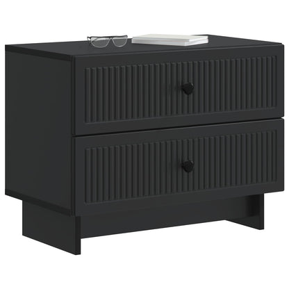 vidaXL Bedside Cabinet Black 62 x 34.5 x 47.5 cm Engineered Wood