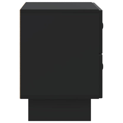 vidaXL Bedside Cabinet Black 62 x 34.5 x 47.5 cm Engineered Wood