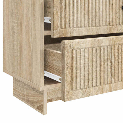 vidaXL Bedside Cabinet Sonoma Oak 62 x 34.5 x 47.5 cm Engineered Wood