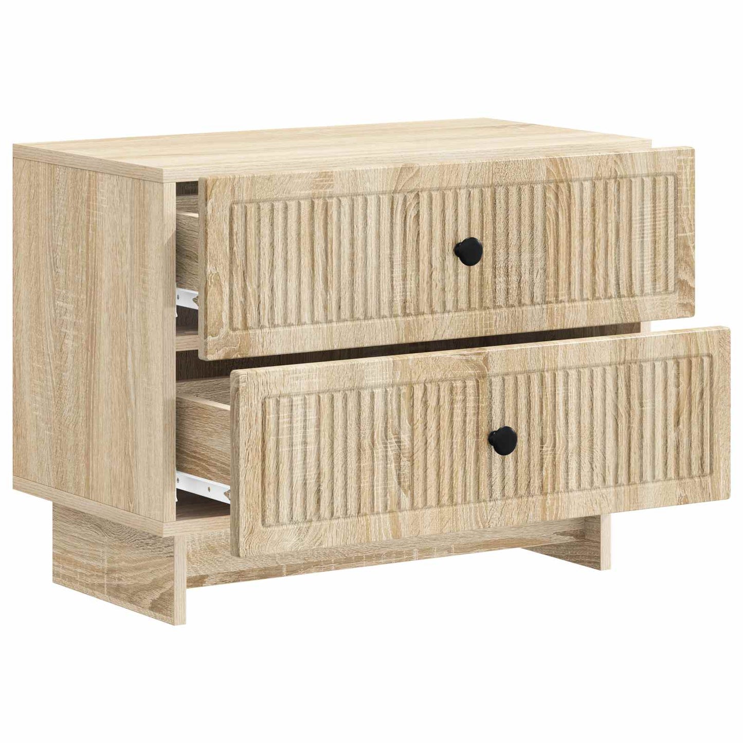 vidaXL Bedside Cabinet Sonoma Oak 62 x 34.5 x 47.5 cm Engineered Wood