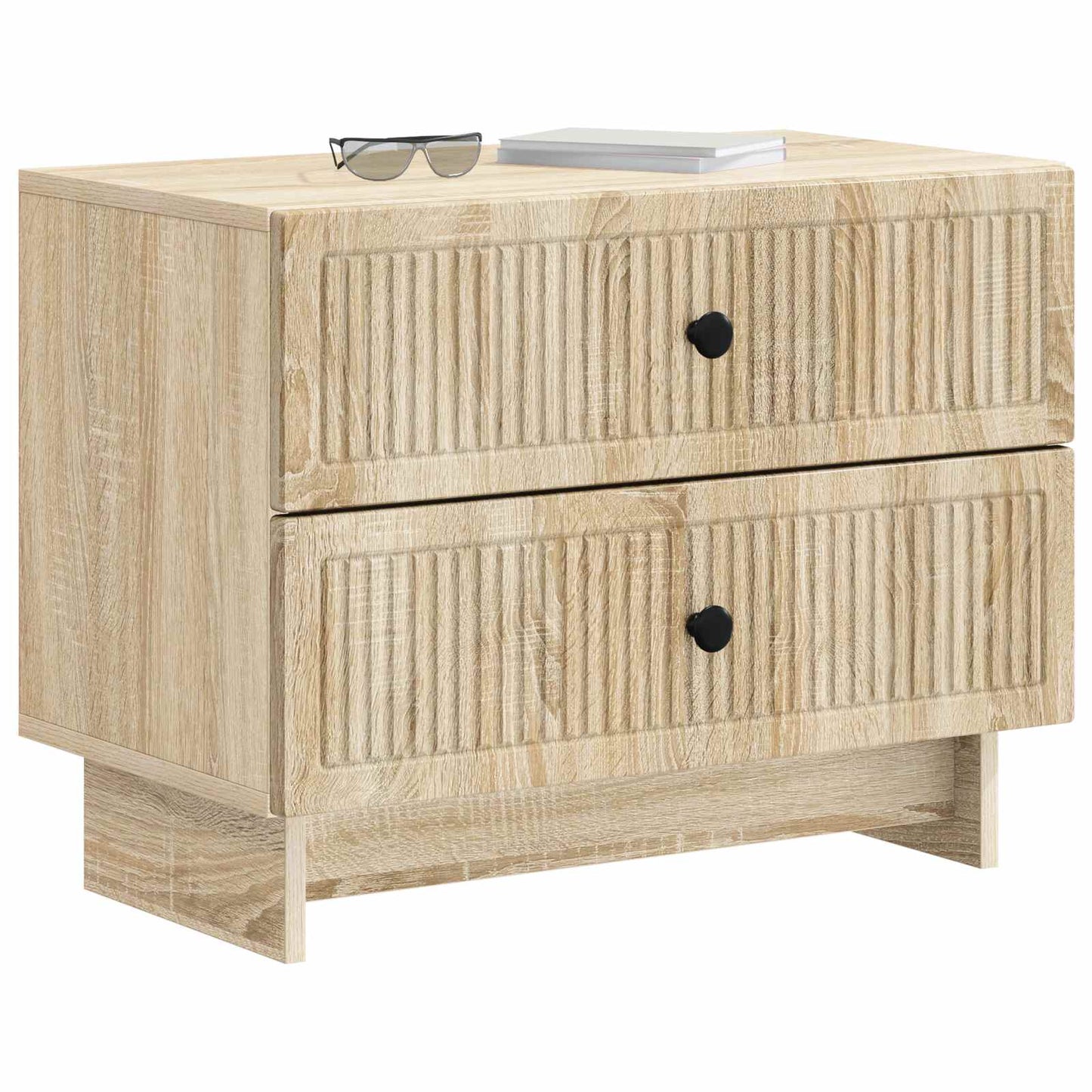 vidaXL Bedside Cabinet Sonoma Oak 62 x 34.5 x 47.5 cm Engineered Wood