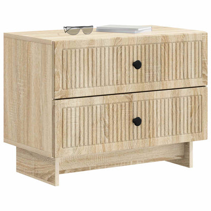 vidaXL Bedside Cabinet Sonoma Oak 62 x 34.5 x 47.5 cm Engineered Wood