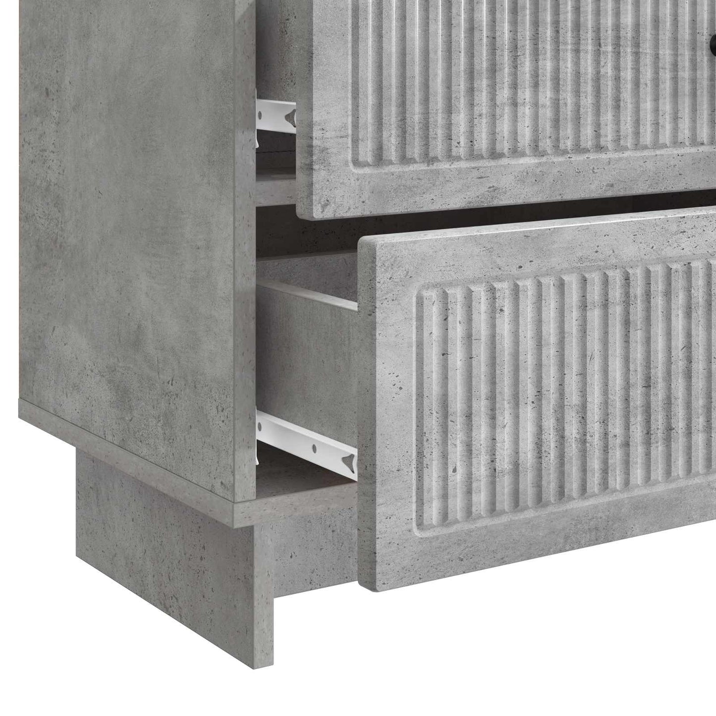 vidaXL Bedside Cabinet with Drawer Concrete Grey 62 x 34.5 x 47.5 cm