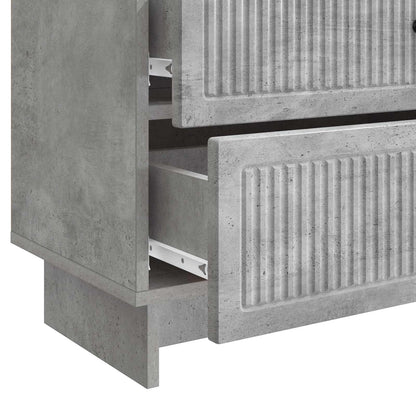 vidaXL Bedside Cabinet with Drawer Concrete Grey 62 x 34.5 x 47.5 cm