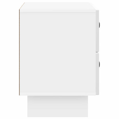 vidaXL Bedside Cabinet High Gloss White 62 x 34.5 x 47.5 cm