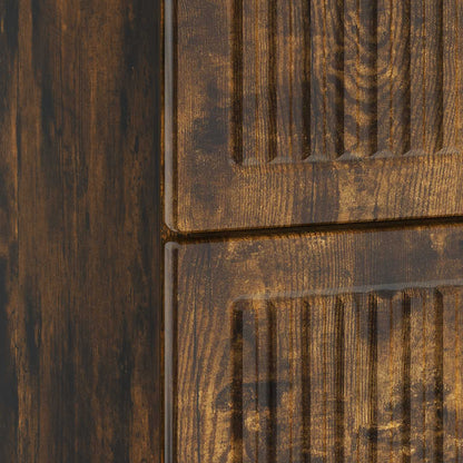vidaXL Bedside Cabinet Smoked Oak 62 x 34.5 x 47.5 cm Engineered Wood