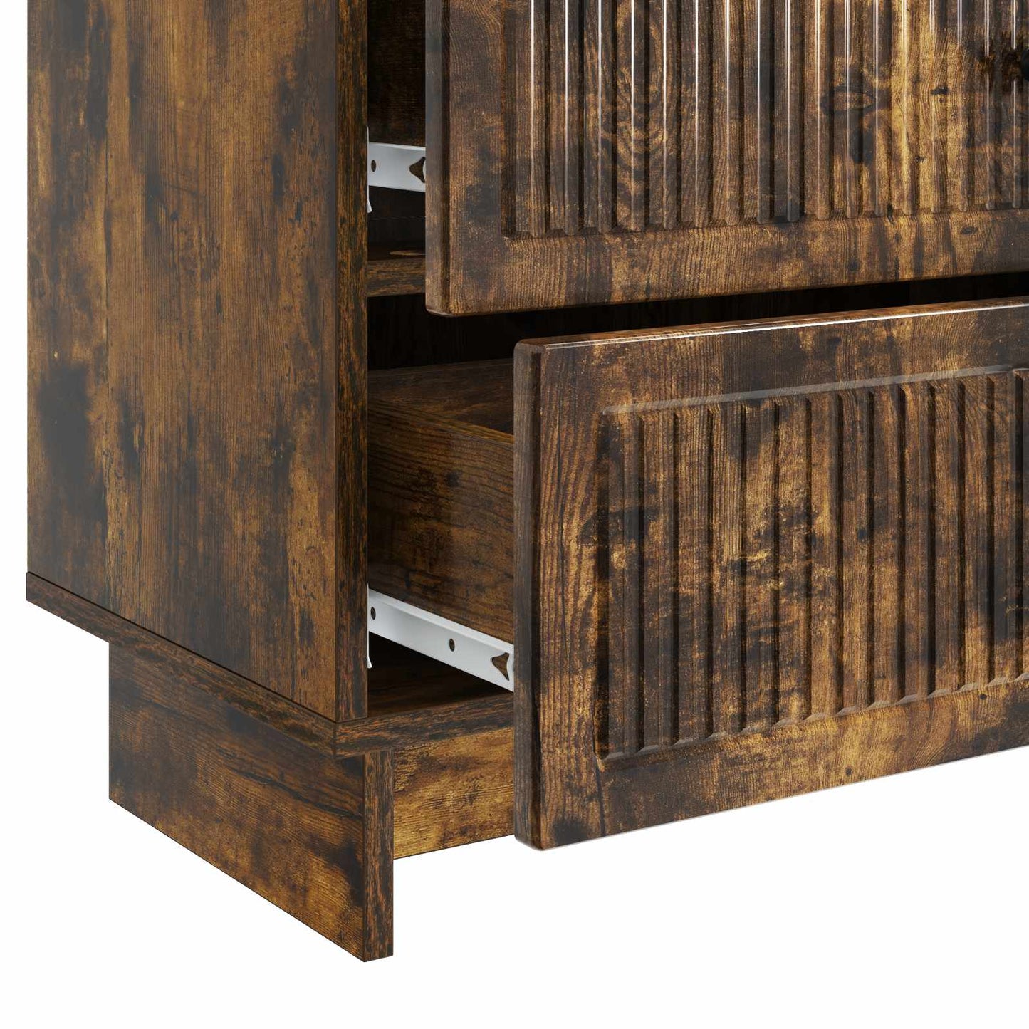 vidaXL Bedside Cabinet Smoked Oak 62 x 34.5 x 47.5 cm Engineered Wood