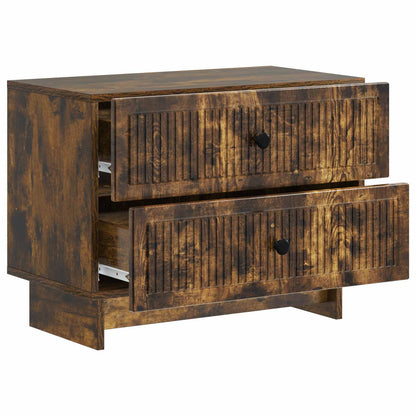 vidaXL Bedside Cabinet Smoked Oak 62 x 34.5 x 47.5 cm Engineered Wood