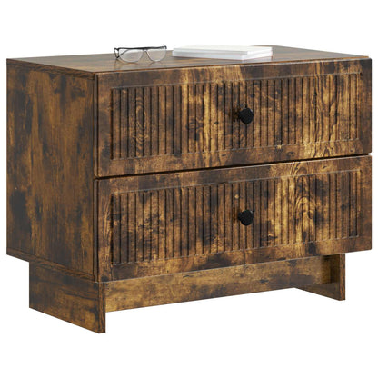 vidaXL Bedside Cabinet Smoked Oak 62 x 34.5 x 47.5 cm Engineered Wood
