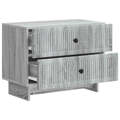 vidaXL Bedside Cabinet Grey Sonoma 62 x 34.5 x 47.5 cm Engineered Wood