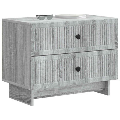 vidaXL Bedside Cabinet Grey Sonoma 62 x 34.5 x 47.5 cm Engineered Wood