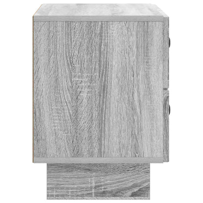 vidaXL Bedside Cabinet Grey Sonoma 62 x 34.5 x 47.5 cm Engineered Wood