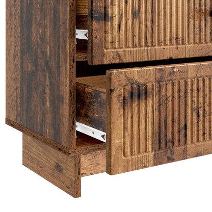 vidaXL Bedside Cabinet Old Wood 62 x 34.5 x 47.5 cm Engineered Wood
