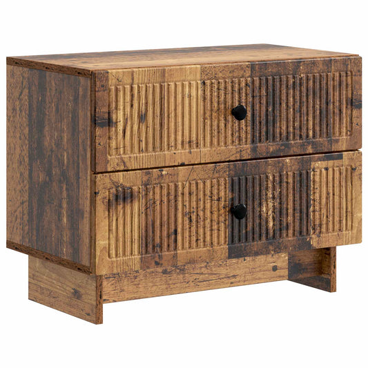 vidaXL Bedside Cabinet Old Wood 62 x 34.5 x 47.5 cm Engineered Wood