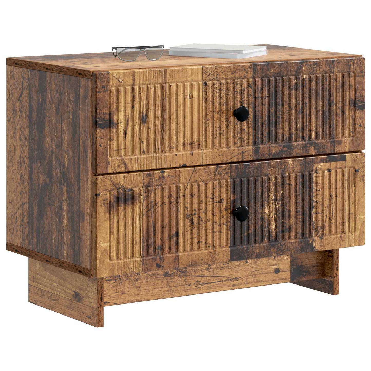 vidaXL Bedside Cabinet Old Wood 62 x 34.5 x 47.5 cm Engineered Wood