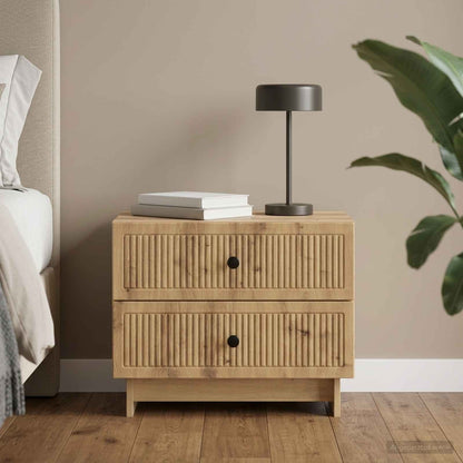 vidaXL Bedside Cabinet Artisan Oak 62 x 34.5 x 47.5 cm Engineered Wood