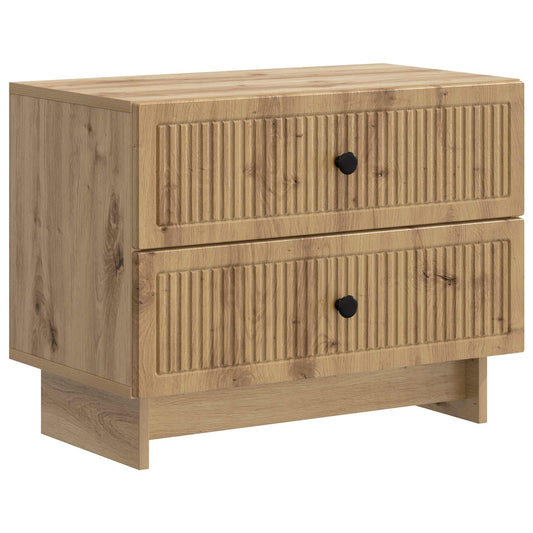 vidaXL Bedside Cabinet Artisan Oak 62 x 34.5 x 47.5 cm Engineered Wood