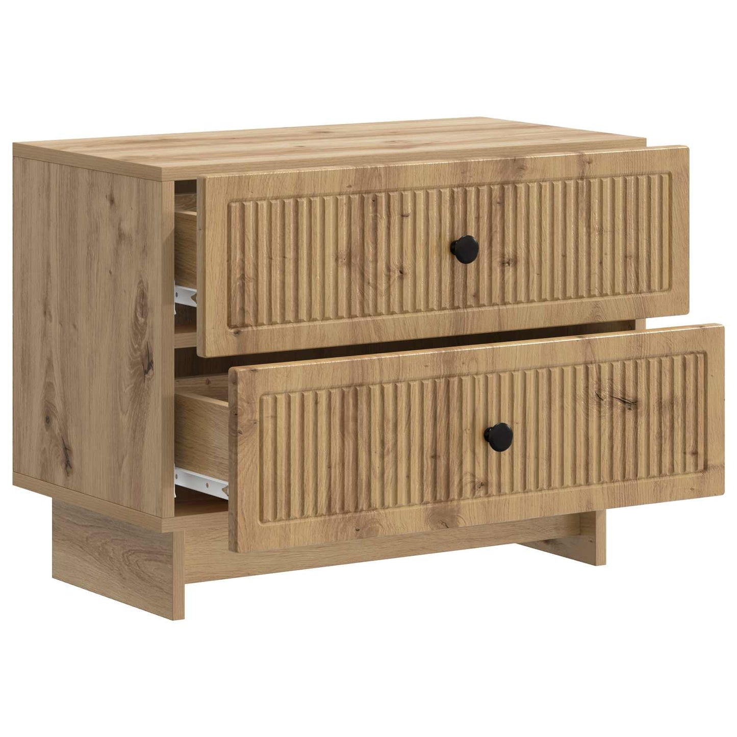 vidaXL Bedside Cabinet Artisan Oak 62 x 34.5 x 47.5 cm Engineered Wood