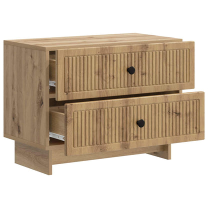 vidaXL Bedside Cabinet Artisan Oak 62 x 34.5 x 47.5 cm Engineered Wood