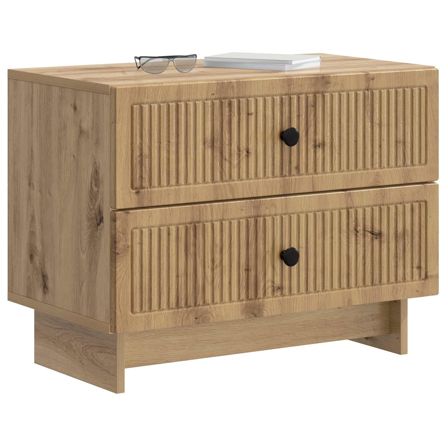 vidaXL Bedside Cabinet Artisan Oak 62 x 34.5 x 47.5 cm Engineered Wood