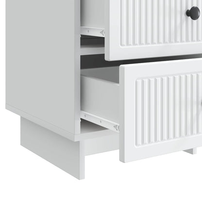 vidaXL Bedside Cabinet White 43 x 41 x 66.5 cm Engineered Wood