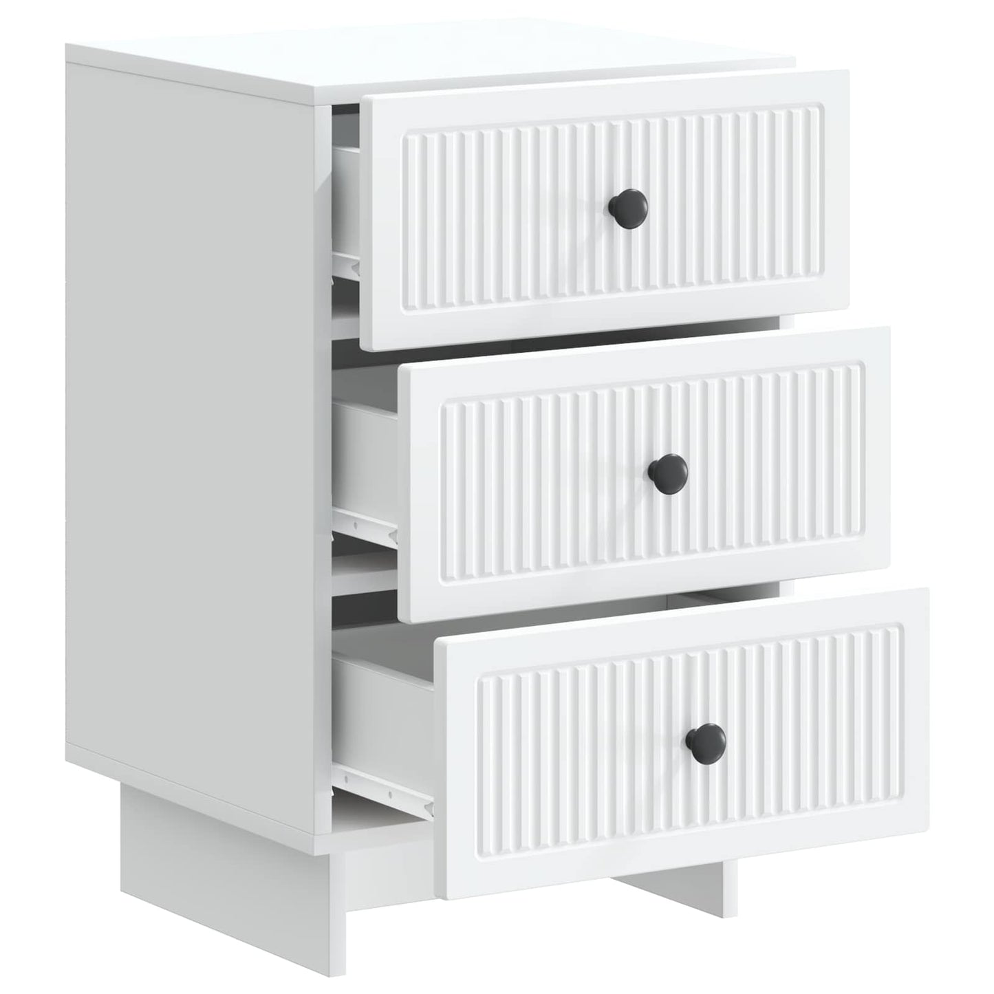 vidaXL Bedside Cabinet White 43 x 41 x 66.5 cm Engineered Wood