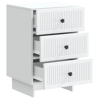 vidaXL Bedside Cabinet White 43 x 41 x 66.5 cm Engineered Wood