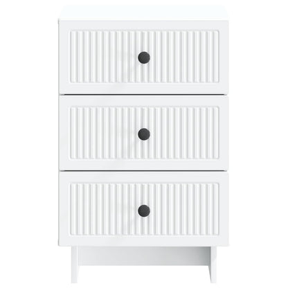 vidaXL Bedside Cabinet White 43 x 41 x 66.5 cm Engineered Wood