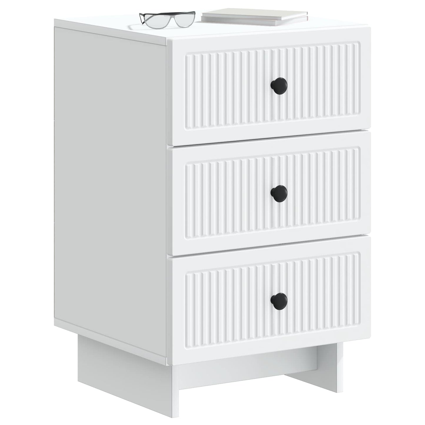 vidaXL Bedside Cabinet White 43 x 41 x 66.5 cm Engineered Wood
