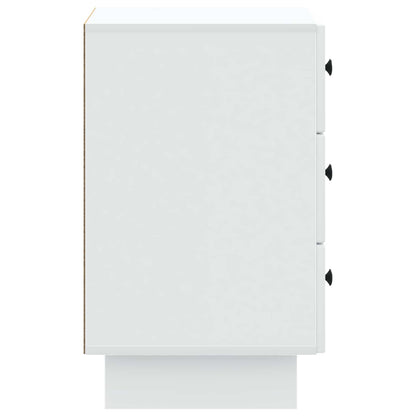 vidaXL Bedside Cabinet White 43 x 41 x 66.5 cm Engineered Wood