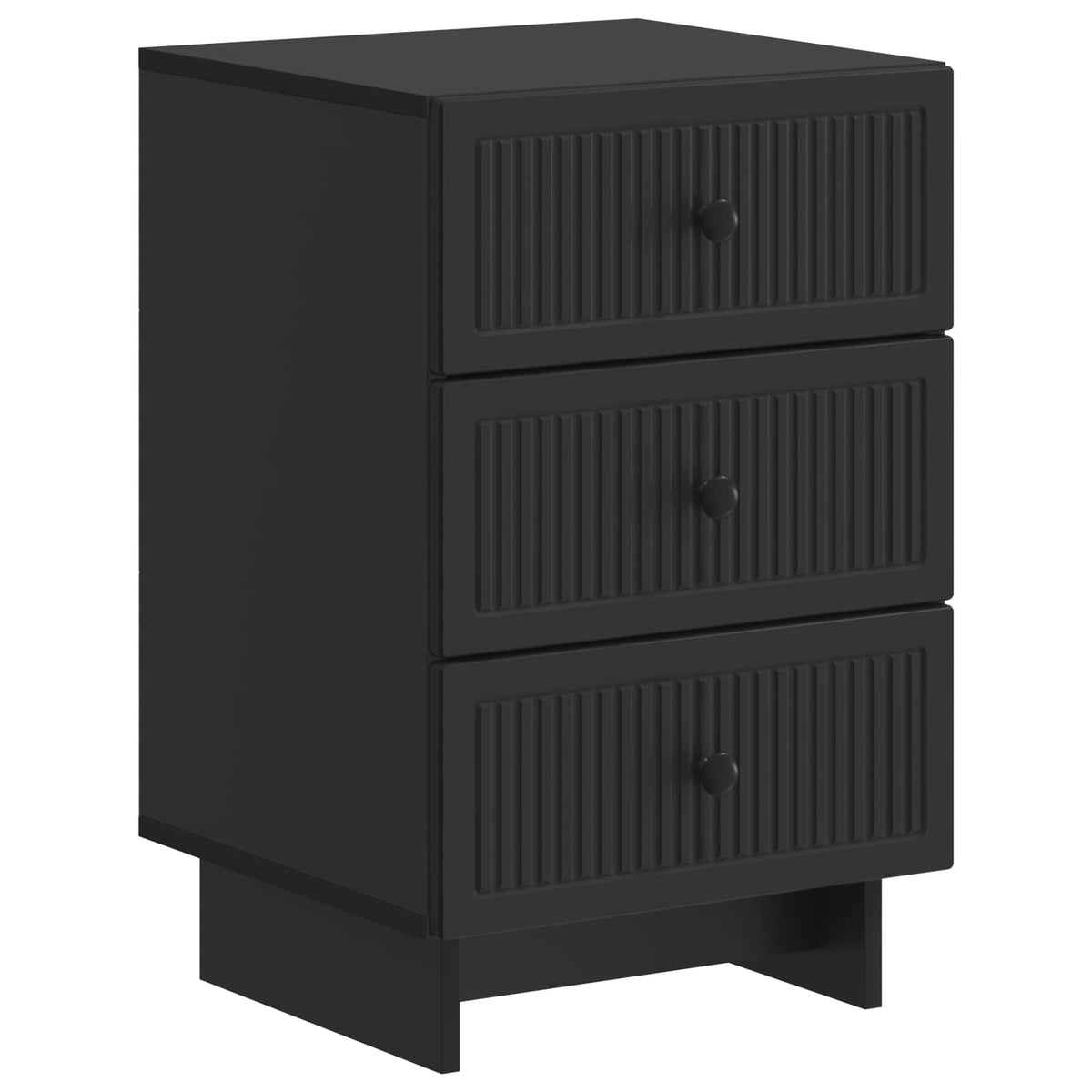 vidaXL Bedside Cabinet Black 43 x 41 x 66.5 cm Engineered Wood