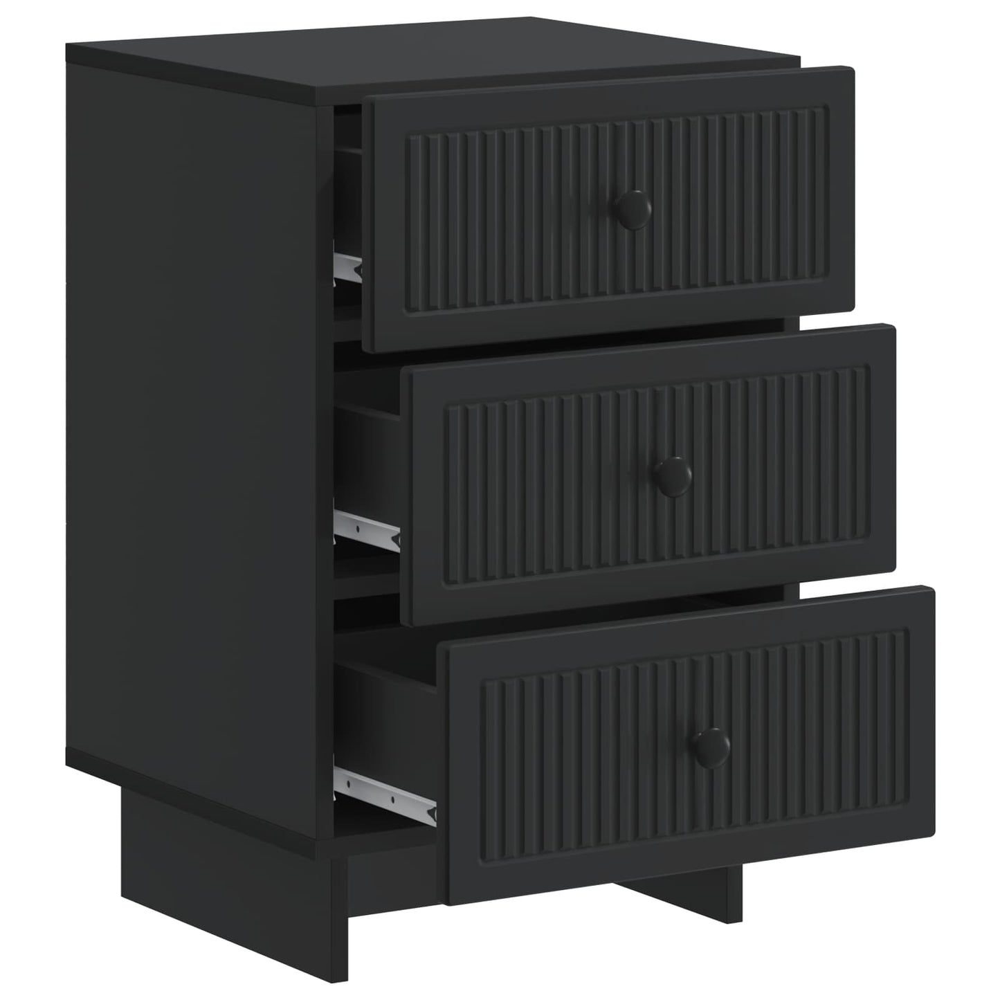 vidaXL Bedside Cabinet Black 43 x 41 x 66.5 cm Engineered Wood
