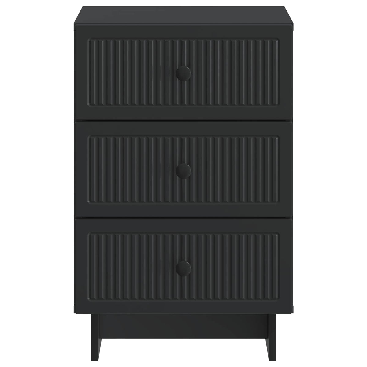 vidaXL Bedside Cabinet Black 43 x 41 x 66.5 cm Engineered Wood